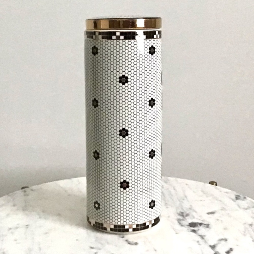 Anthropologie RARE Bistro Tile Bonjour Canister New In Box New With Tag - Picture 8 of 11